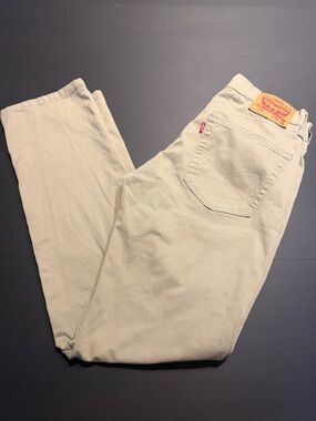 Levi's Beige/Tan Straight-Leg Jeans with Back Patch